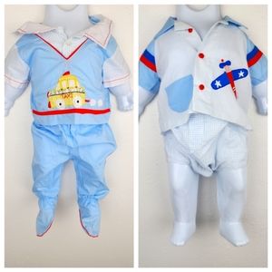 Cradle Togs vintage embroidery city themed outfit set